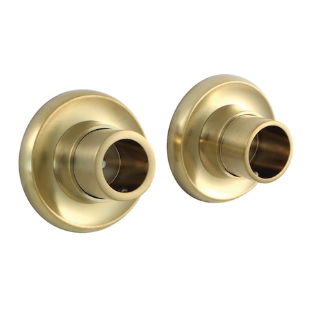 Kingston Brass SRP317 Brass Shower Rod Base, Brushed Brass SRP317